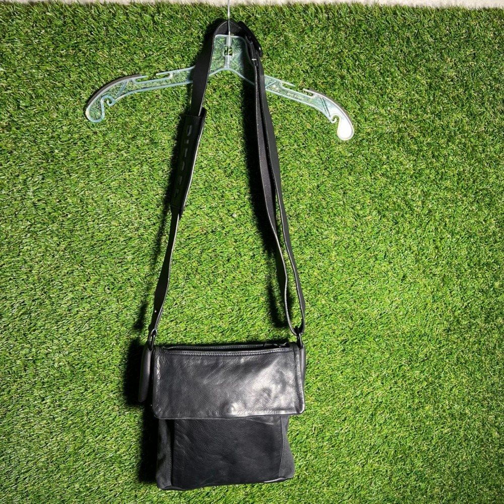 Diesel Suave Hard Core Nacho Blue Leather Canvas Crossbody Bag 00XA50PR421 T6065